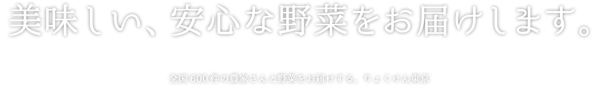 美味しい、安心な野菜をお届けします。全国600 件の農家さんと野菜をお届けする、りょくけん東京